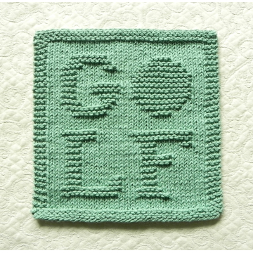 GOLF Knitting Dishcloth Pattern