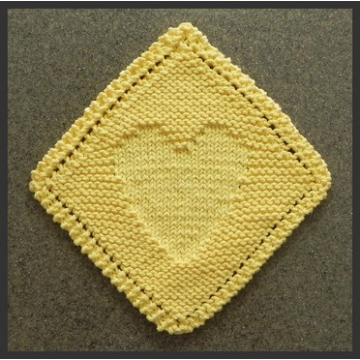 Diagonal HEART Grandmother's Favorite Knitting Pattern