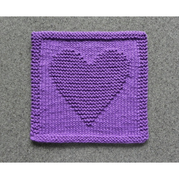 HEART Knitting Pattern Square