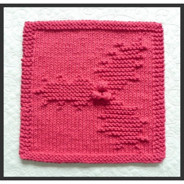Holly & Berries Pattern for Knitted Square Cloth