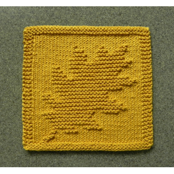 OAK LEAF Knit Wash Cloth Pattern