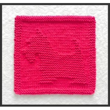SCOTTISH TERRIER Knit Dishcloth Pattern
