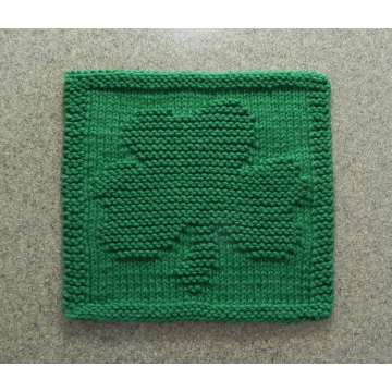 SHAMROCK Irish Knitting Pattern Square