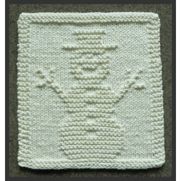 Snowman Knitting Square Pattern