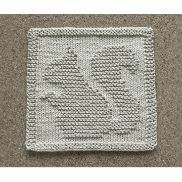 SQUIRREL Knit Dish Cloth Pattern