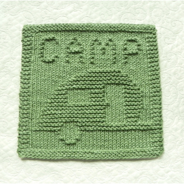 Teardrop Camper Trailer Dishcloth Pattern