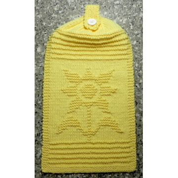 SUNFLOWER Hanging Towel and Dishcloth Knit Pattern